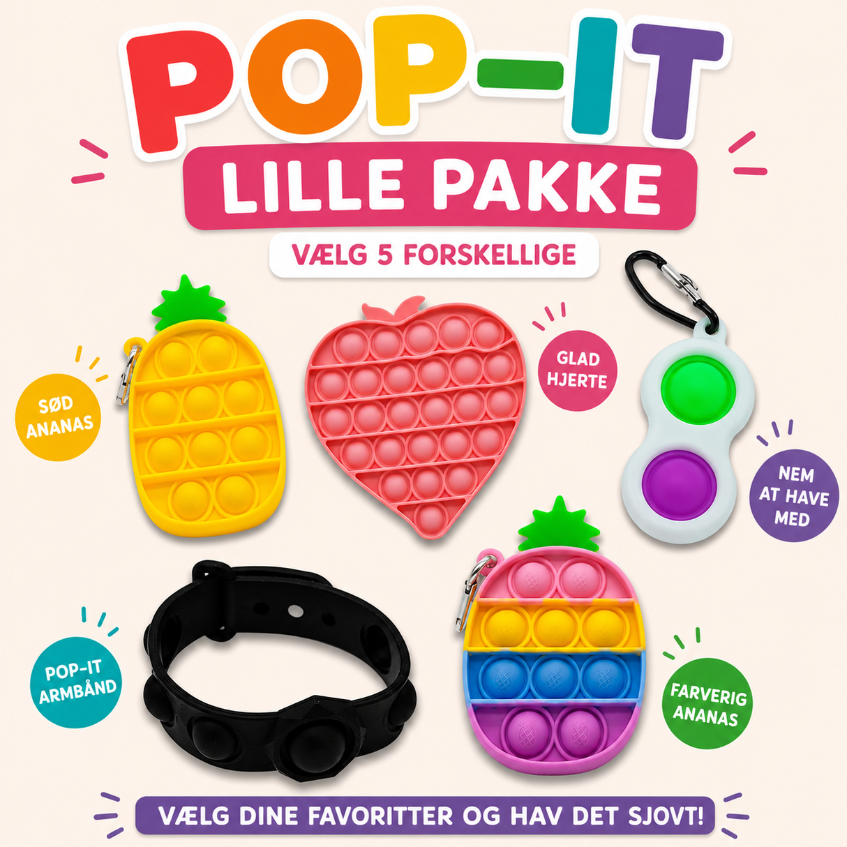 Pop-it Pakke Lille
