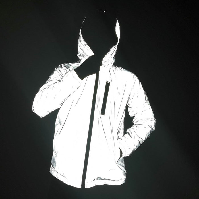Windbreaker Jakke - Reflekterende - Grå/Sølv