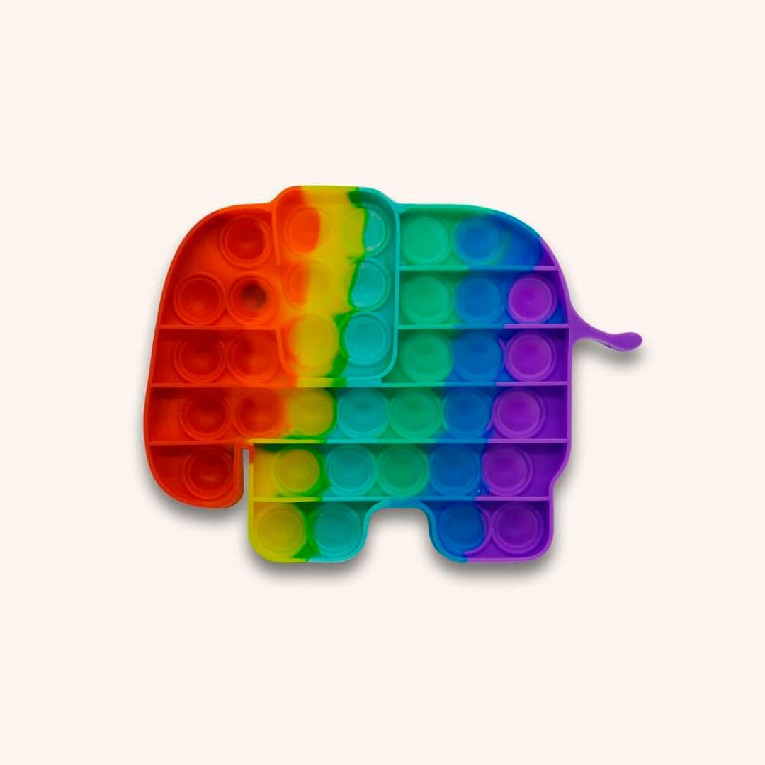 Regnbue Pop It - Elefant