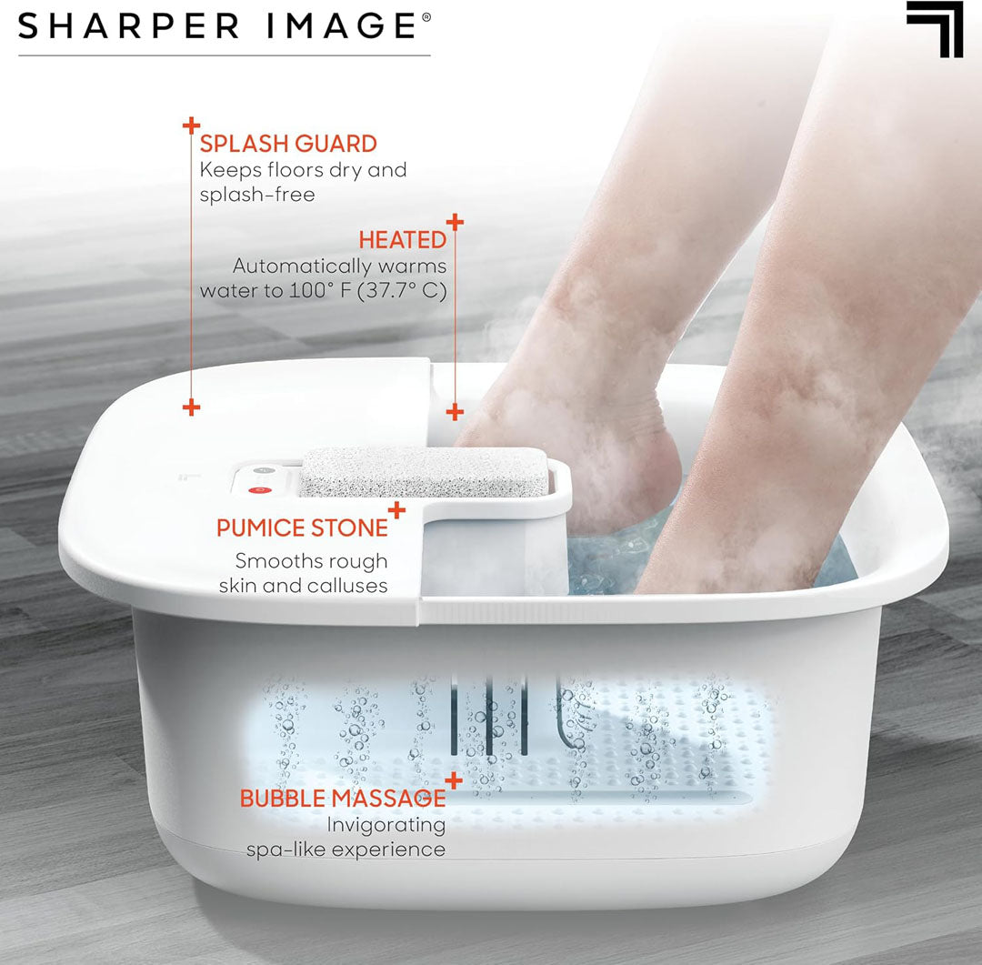 Sharper Image - Opvarmet Fodbad Med Massage