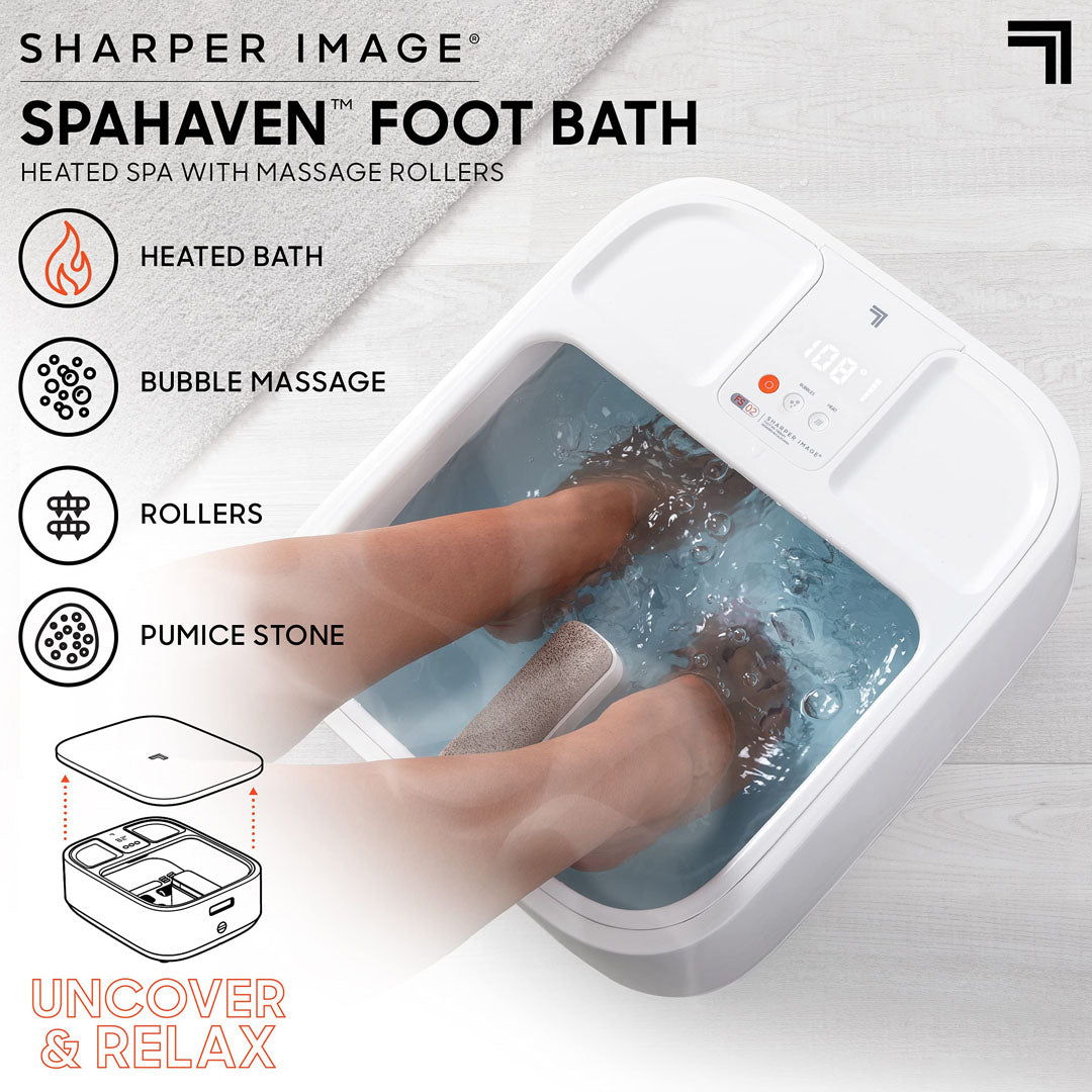 Sharper Image - Opvarmet Fodbad Med Massageruller Og LCD-Display - Billede 2