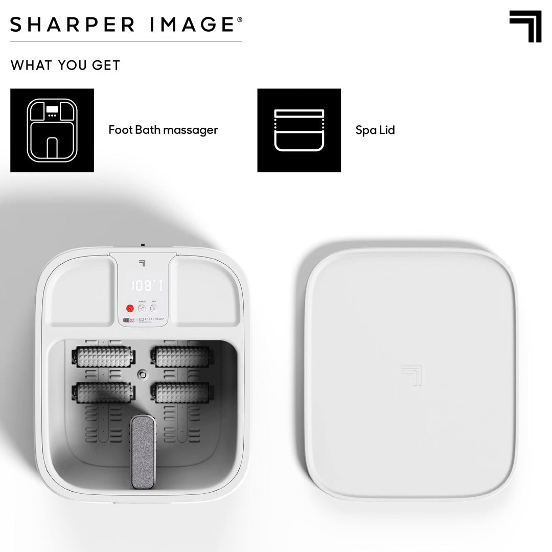 Sharper Image - Opvarmet Fodbad Med Massageruller Og LCD-Display - Billede 9