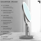Sharper Image - Makeup Spejl med LED-lys og Trådløs Oplader - billede 7