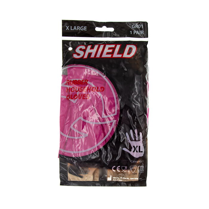 Shield - Husstand/Rengørings Gummihandsker - Pink