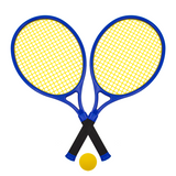 Tennissæt med skumbold - 2 Ketcher og 1 skumbold - Blå