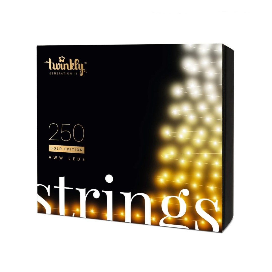 Twinkly Strings - Lyskæde På 20 Meter Med 250 AAW LEDs (Kold Til Varm Hvide Lys)