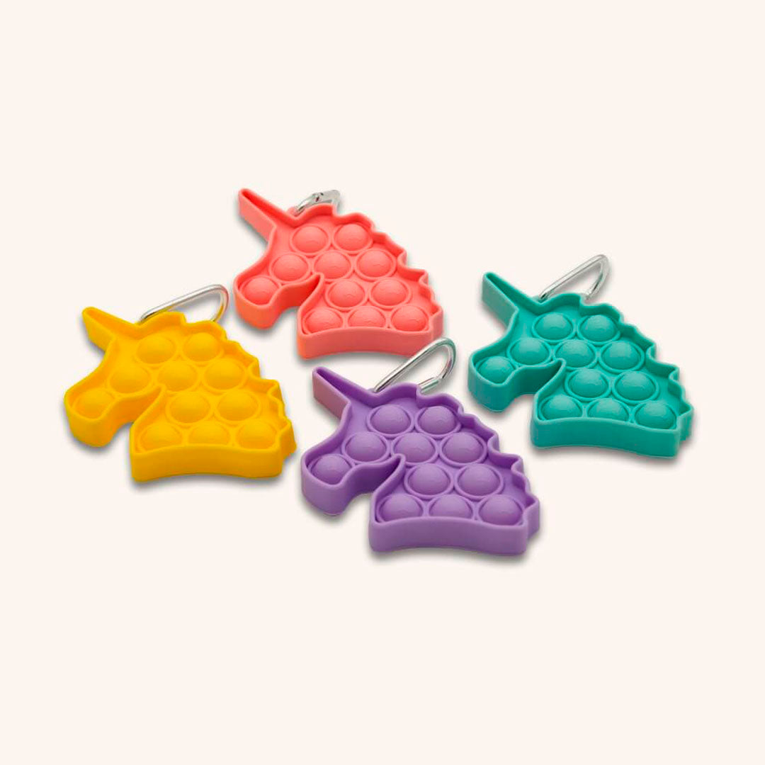 Unicorn Pop It Fidget - Nøglering