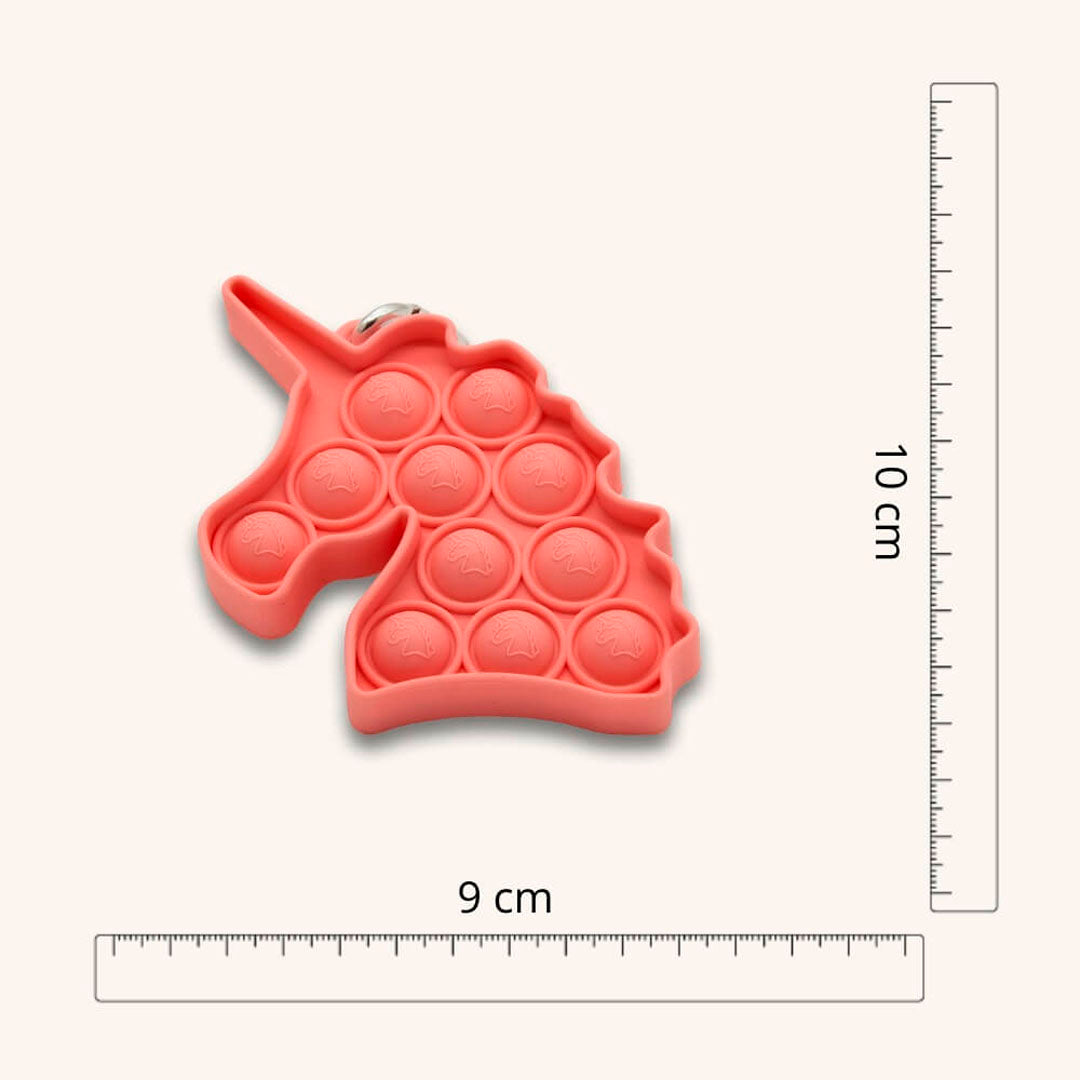 Unicorn Pop It Fidget - Nøglering