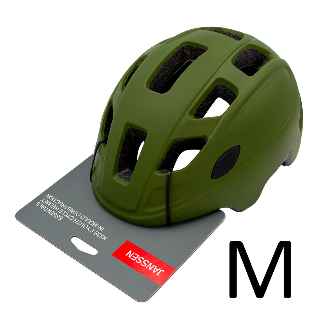 Janssen - Børne Cykelhjelm Matt Green - Billede 1