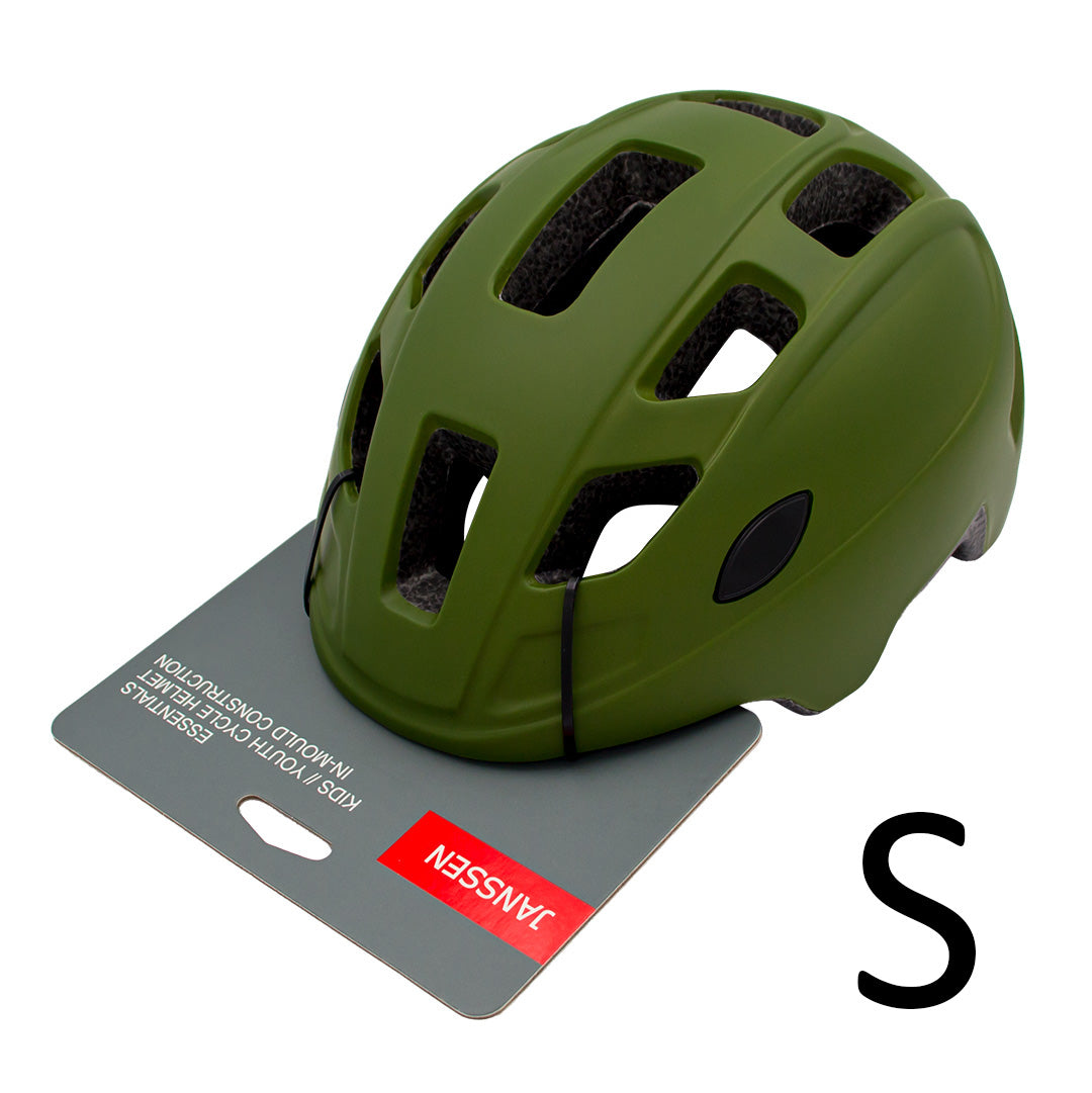 Janssen - Børne Cykelhjelm Matt Green - Billede S