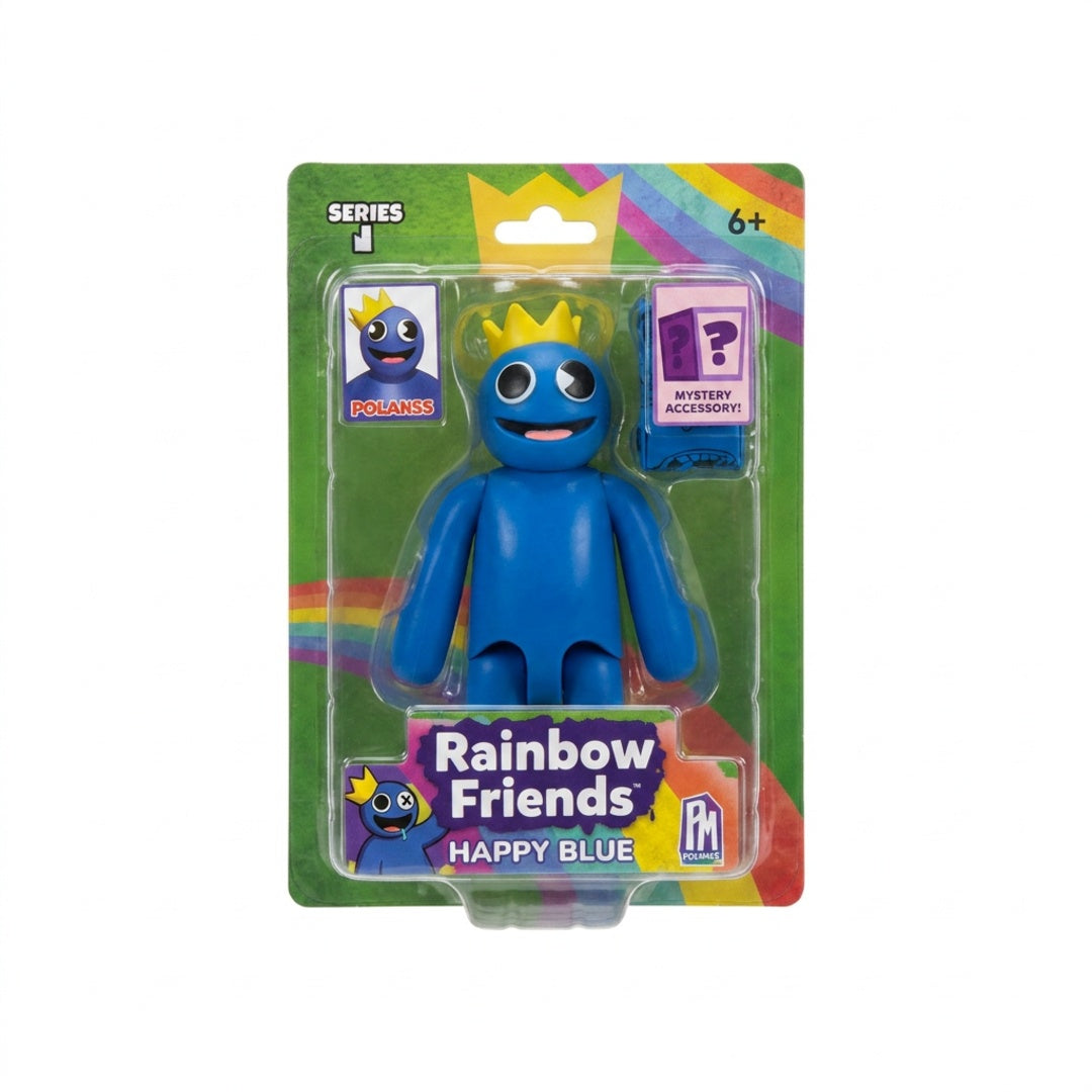 Rainbow Friends Actionfigur - Happy Blue - billede 1