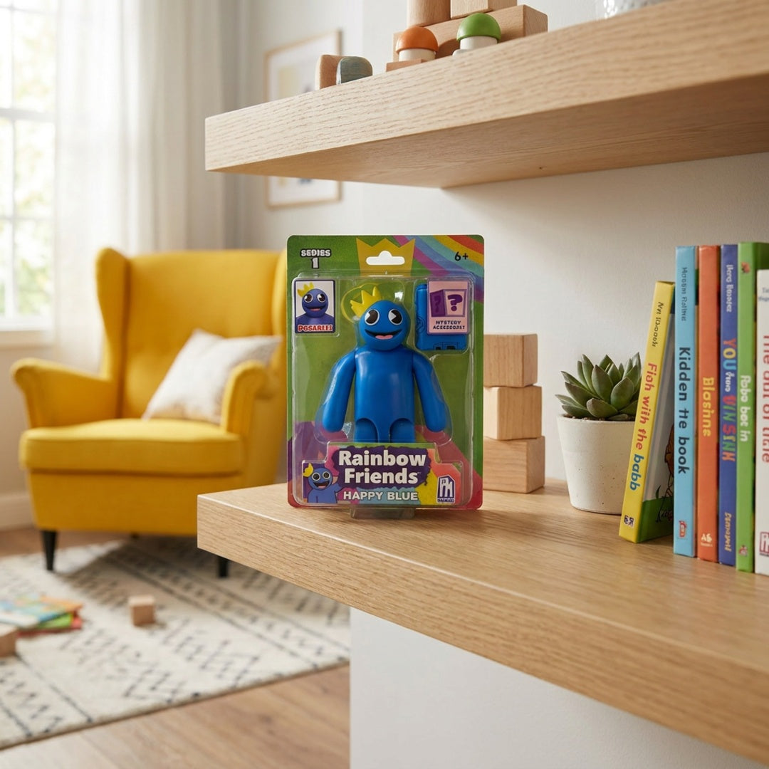 Rainbow Friends Actionfigur - Happy Blue - billede 4