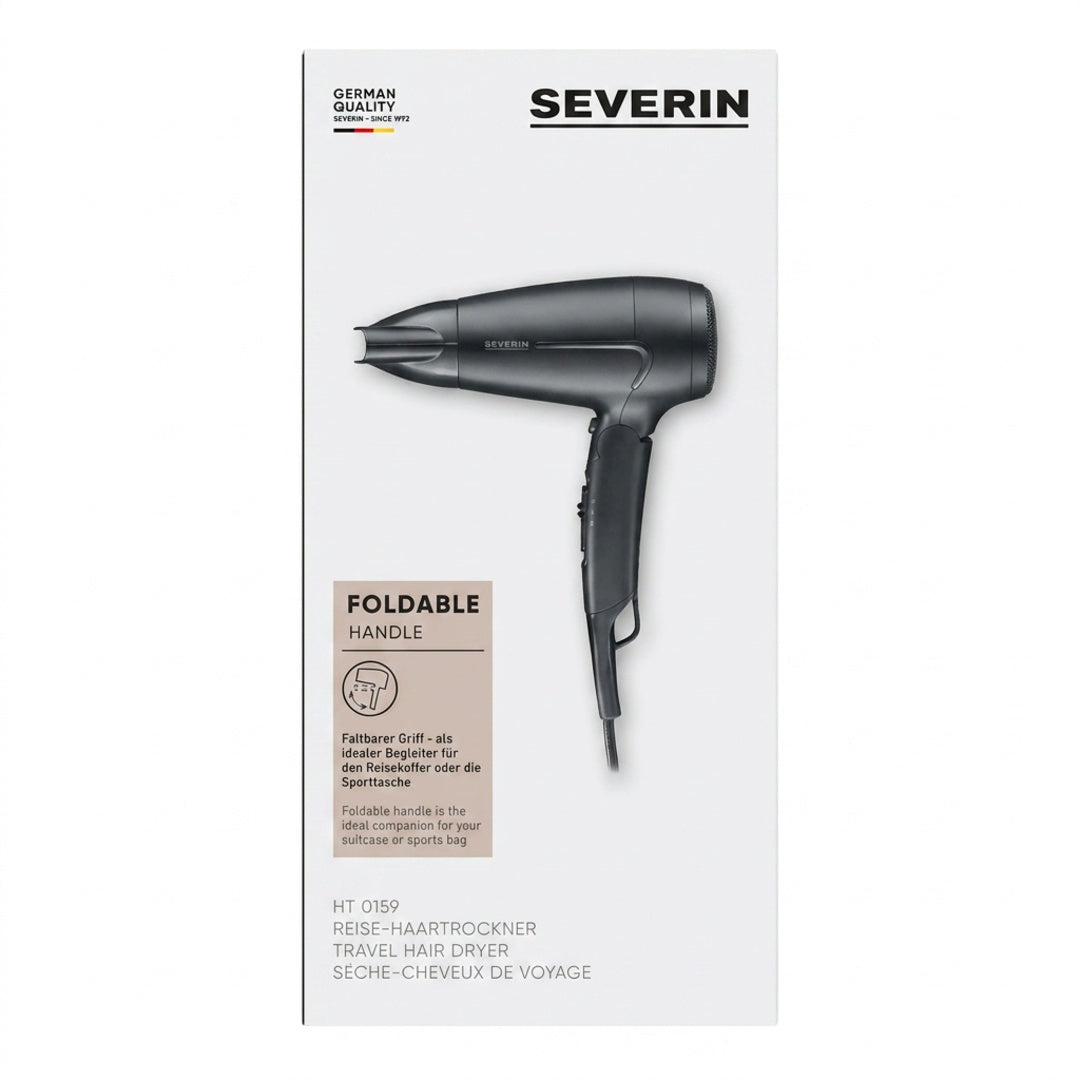 Severin - Kompakt Rejsehårtørrer med Foldbart Design - 1600W - billede 1