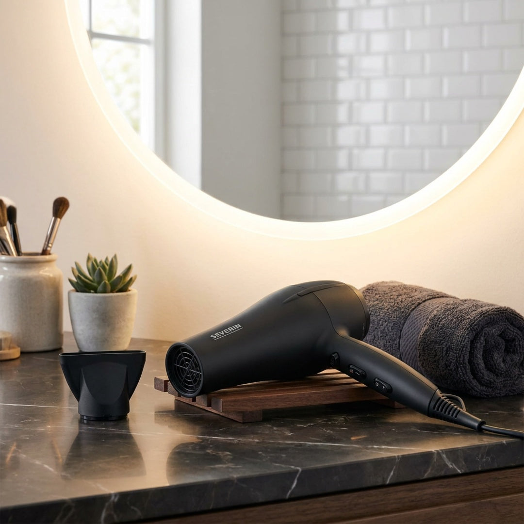 Severin - Kompakt Rejsehårtørrer med Foldbart Design - 1600W - billede 3