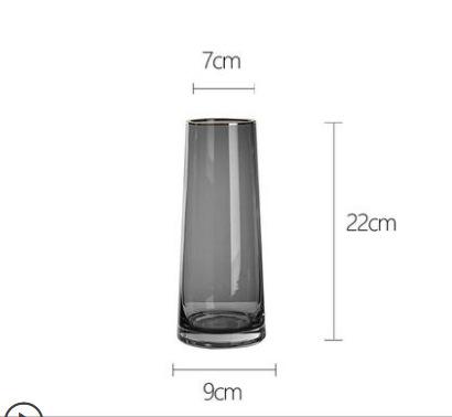 Vase med guldkant- 2 størrelser Konkurspriser.dk 