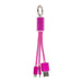 2in1 USB opladerkabel mobiltilbehør Konkurspriser ny Pink 
